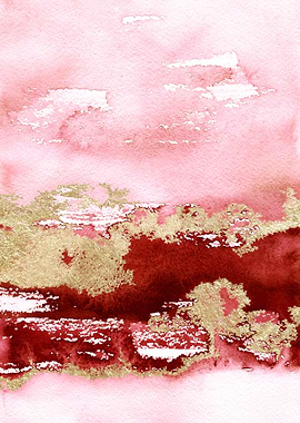 Red Gold Abstract 01