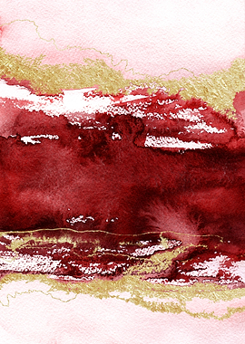 Red Gold Abstract 02