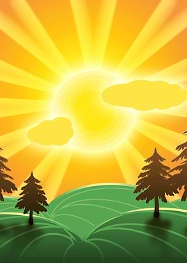 Sunny day in the field