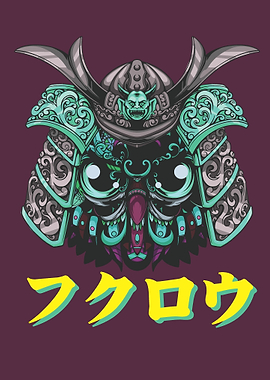 Owl Samurai Japan Modern