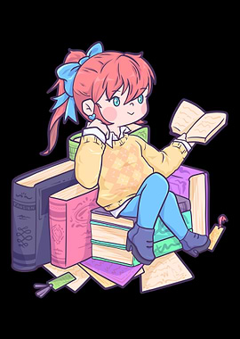 girl reading book Mother M