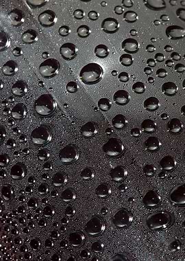 Water droplets close up