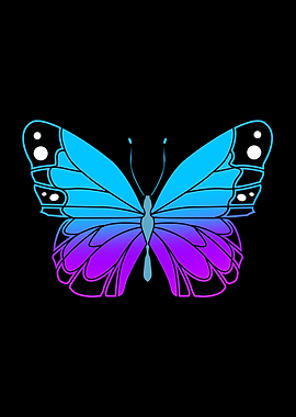 Blue Monarch Butterfly