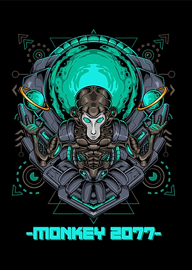 Mecha Monkey Teal
