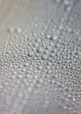 Water droplets close up