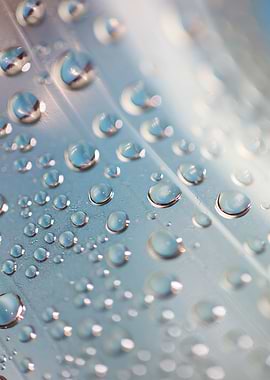 Water droplets close up