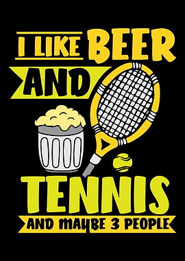 Tennis Player Beer Sports