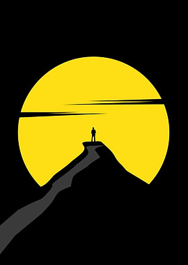 Standing on a mountain