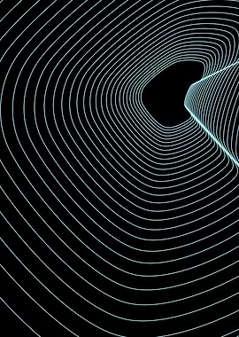 Minimalist blue waveline