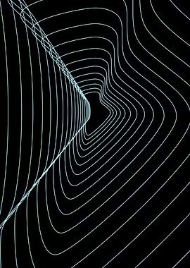 Minimalist blue waveline