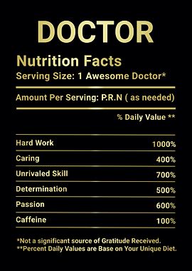 Doctor nutrition facts