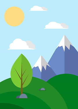 mountains and fresh nature