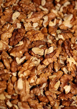 Nuts close up background