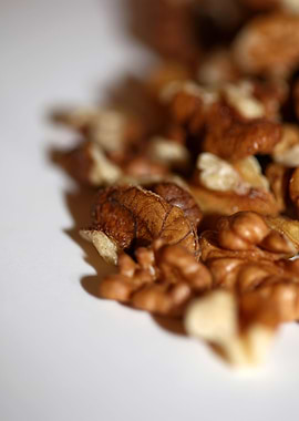 Nuts close up background