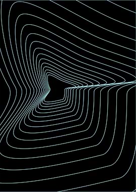 Minimalist blue waveline