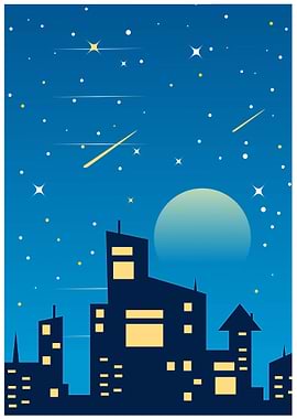 night city vector illustra