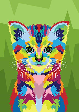 Cute Kitten Pop Art