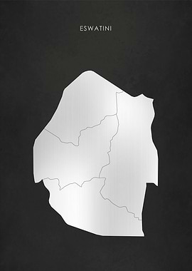 Silver Eswatini Map