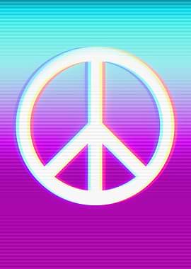 Peace Symbol Vaporwave