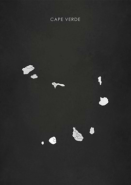 Silver Cape Verde Map