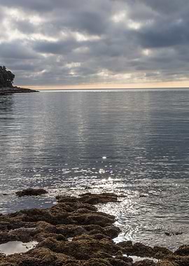 stormy sky and reflections
