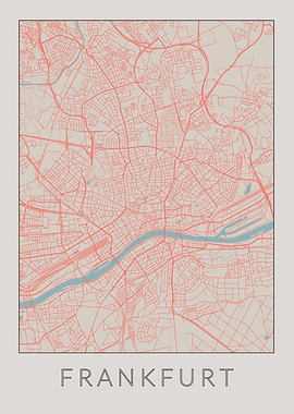 Frankfurt Vintage Map