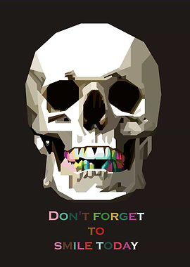 human skull in artwork