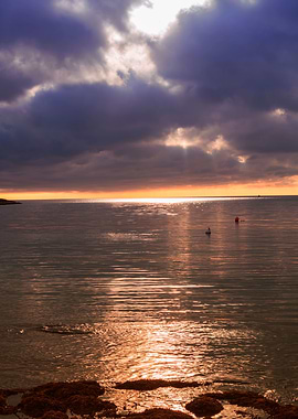 stormy sky and reflections