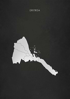 Silver Eritrea Map