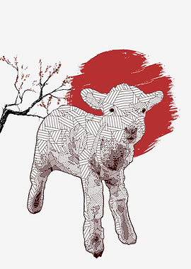 Sheep is awake polygon