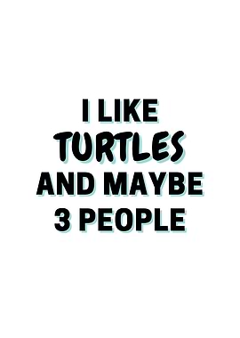 I Like Turtles And Maybe 3