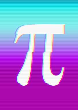 Pi Symbol Vaporwave