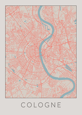 Cologne Vintage Map