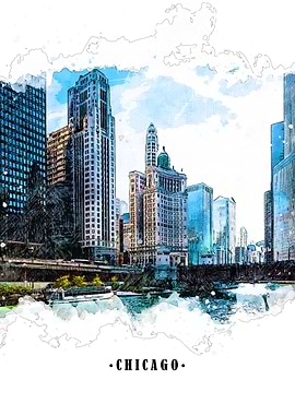 Chicago in Watercolor