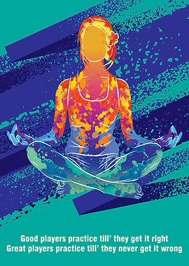 Meditating Sport Poster