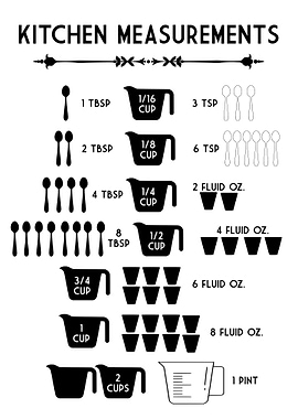 KITCHEN MEASUREMENTS WHITE