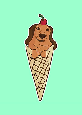 Dachshund Ice Cream Gift