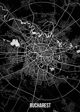 Bucharest dark map