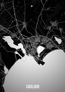 Cagliari dark map