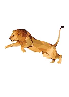 LOW POLY LION