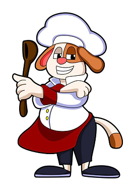 Dog Cook Wooden spoon