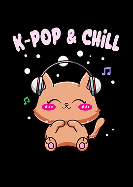 KPop Chill Kawaii Cat