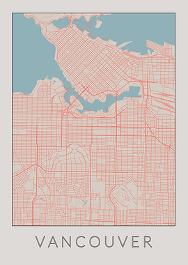 Vancouver Vintage Map