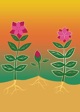 Flowers and petal glitter