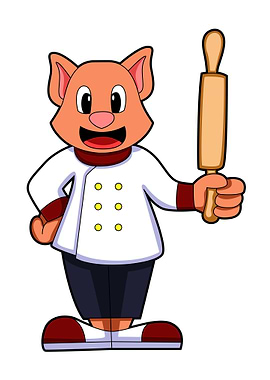 Pig Cook Rolling pin