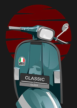 Green Vespa