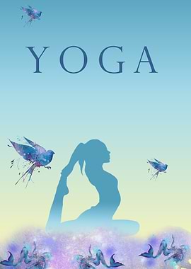 Yoga Women with Birds