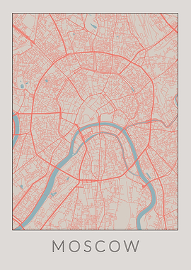 Moscow Vintage Map