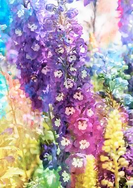 purple delphinium flower