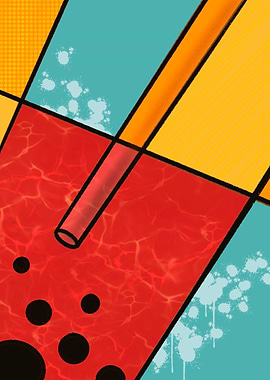 abstract boba milktea